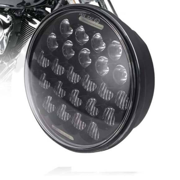 5-3/4" Motorcycle Super Wide LED Headlight Projector DOT Approved - Picture 1 of 5